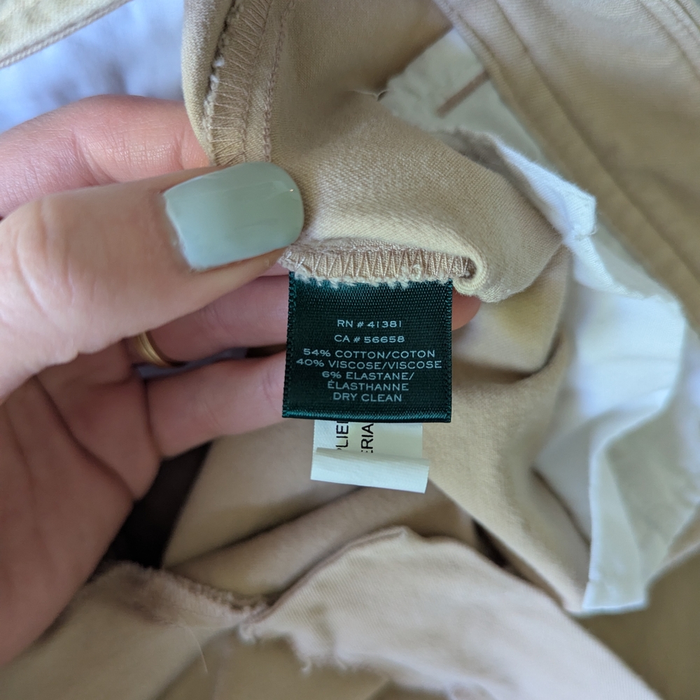 Ralph Lauren Straight Leg Khaki Pants Size 6 - Picture 6 of 7